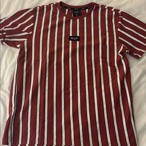 HUF Dexter Stripe Shirt - Rose Wood Red - Medium